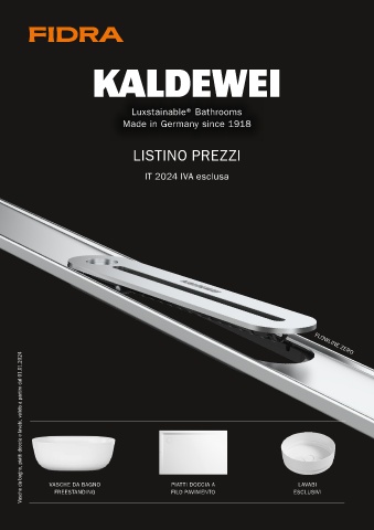 kaldewei - listino 2024